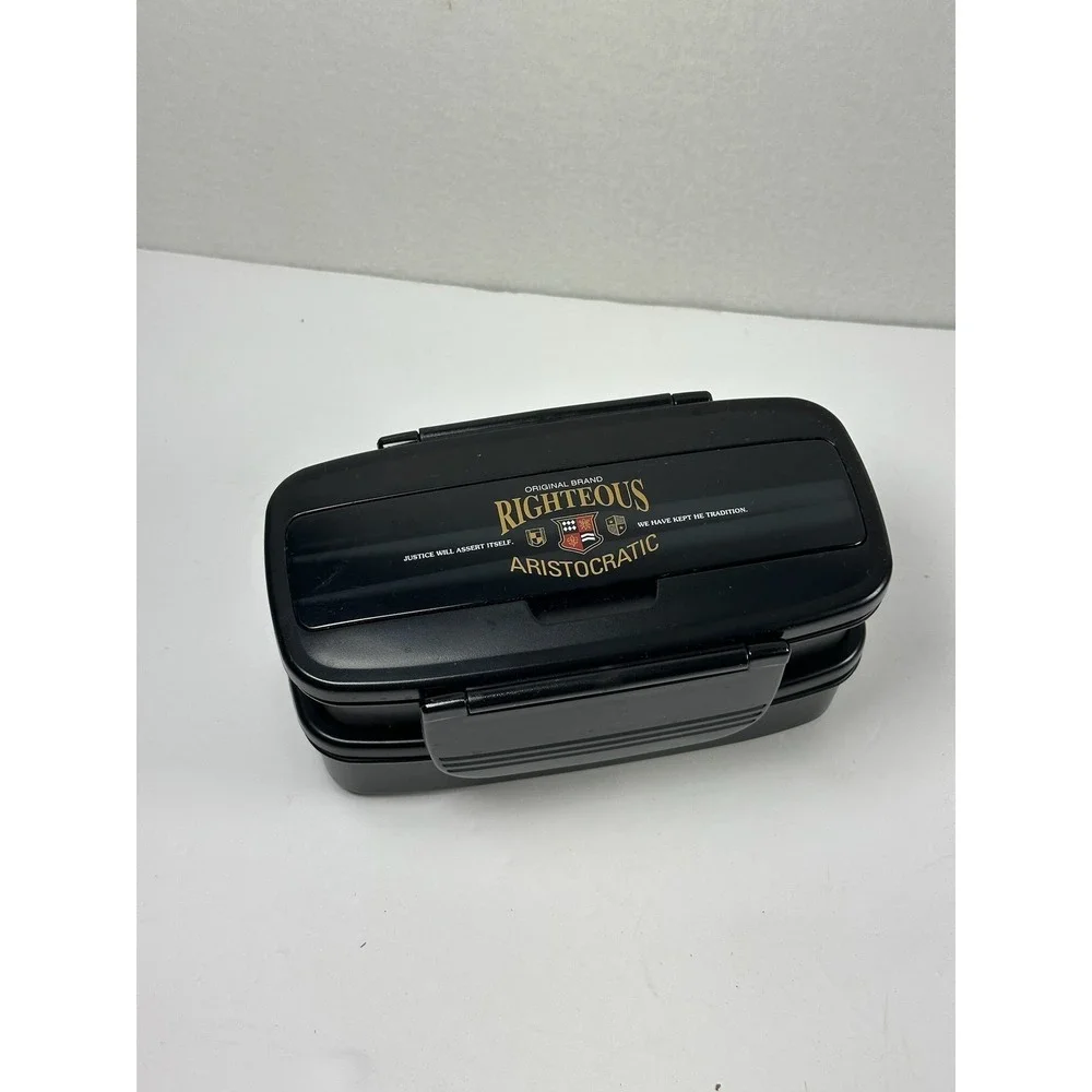 Righteous Aristocratic Two-Tier Bento Box FI-3057 Black Lunch Container A-6